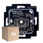 Opakowanie 6x Busch-Jaeger 6523U-102 Rotary LED Dimmer 6512-0-0334 2W -100W 50/60Hz