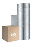 Opakowanie 6x Nordlux Tin Światło Ścienne Brushed Aluminium | Nadaje Się Do 2x GU10
