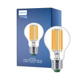 Philips MASTER LED Żarówka Ultra Efficient E27 Gruszka Przezroczysty 7.3W 1535lm - 830 Ciepła Biel | Zamienne 100W